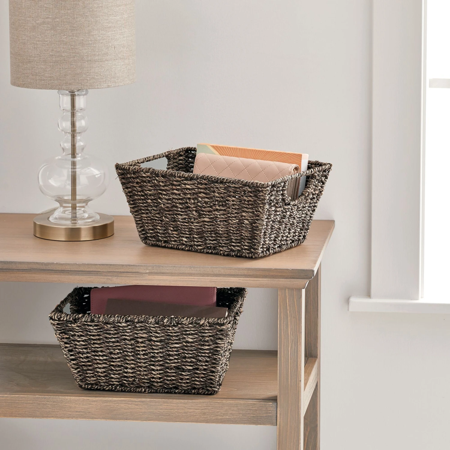 Woven Seagrass Basket 12 X 9 X 6 5 Woven Seagrass Basket 12 X 9 X 6 - Image 5