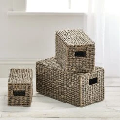Hyacinth Nesting Basket Set With Removable Lids 19 Hyacinth Nesting Basket Set With Removable Lids -Home storage 2000 Square JPG 10198MDHS.PT01