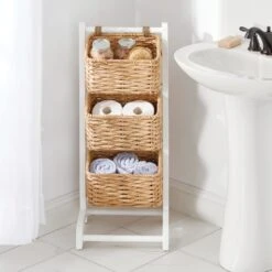 3-Tier Wood + Hyacinth Basket Stand 11 3-Tier Wood + Hyacinth Basket Stand -Home storage 2000 Square JPG 10704MDHS.PT01