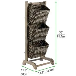 3-Tier Wood + Hyacinth Basket Stand 9 3-Tier Wood + Hyacinth Basket Stand -Home storage 2000 Square JPG 10705MDHS.PT05