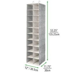 20-Section Closet Shoe Organizer 16 20-Section Closet Shoe Organizer -Home storage 2000 Square JPG 11377MDCO Dimensions