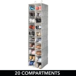 20-Section Closet Shoe Organizer 17 20-Section Closet Shoe Organizer -Home storage 2000 Square JPG 11377MDCO.PT03