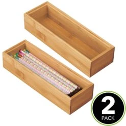 Bamboo Desk Drawer Organizer 9 X 3 X 2 -Home storage 2000 Square JPG 11421MDO 2EMAIN icon