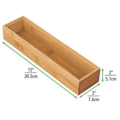 Bamboo Kitchen Drawer Organizer 12 X 3 X 2 8 Bamboo Kitchen Drawer Organizer 12 X 3 X 2 -Home storage 2000 Square JPG 11427MDO.PT02