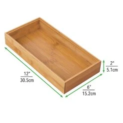 Bamboo Kitchen Drawer Organizer 12 X 6 X 2 -Home storage 2000 Square JPG 11433MDO.PT03