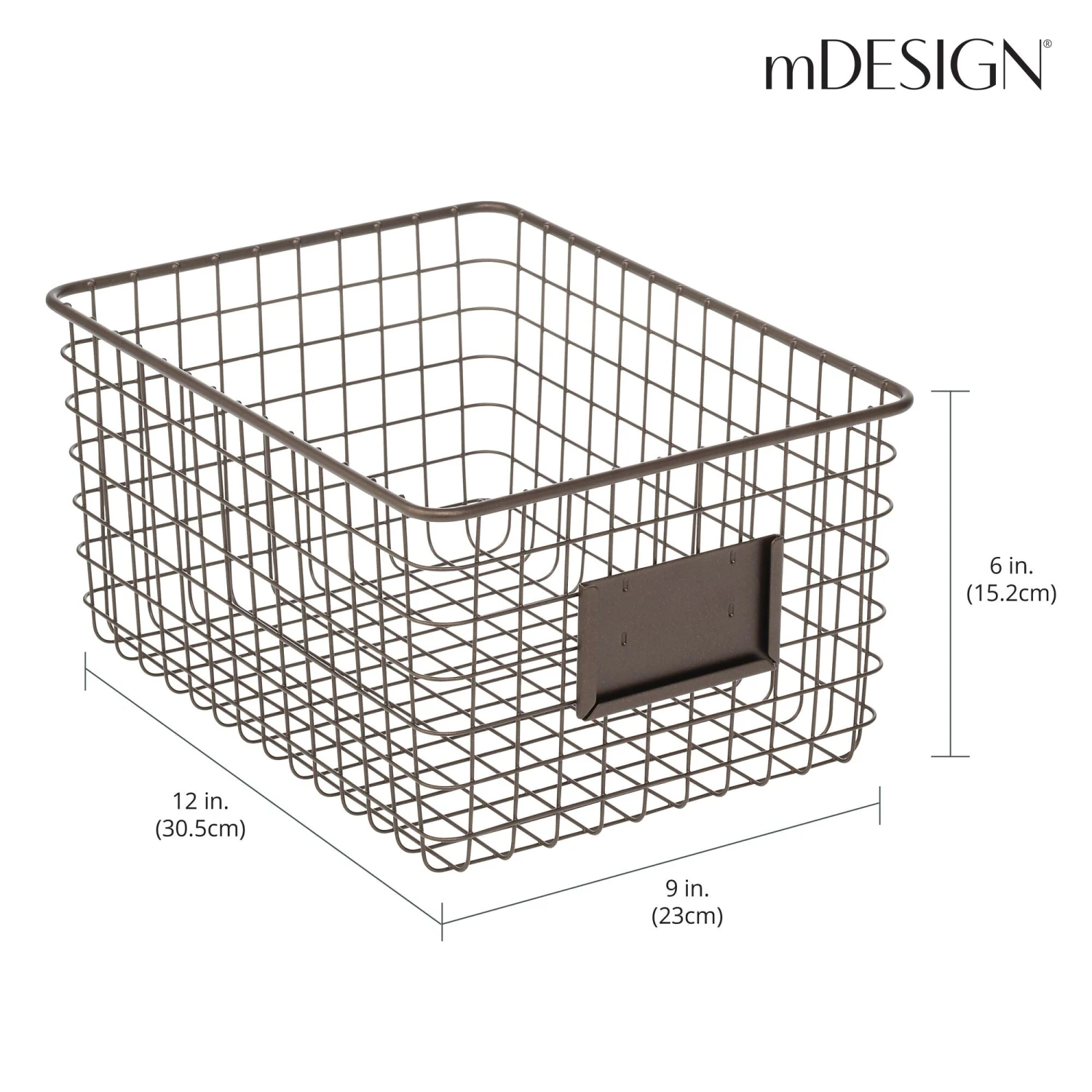 Kitchen Wire Basket With Label Holder 12 X 9 X 6 8 Kitchen Wire Basket With Label Holder 12 X 9 X 6 - Image 8
