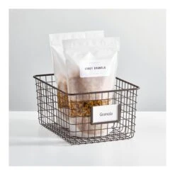 Kitchen Wire Basket With Label Holder 12 X 9 X 6
