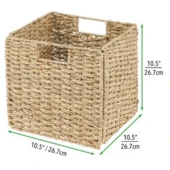 Seagrass Cube Kitchen Basket 10.5 X 10.5 X 10.5 -Home storage 2000 Square JPG 11697MDHS.PT03
