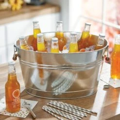 Beverage Tub With Bamboo Handles 29 Beverage Tub With Bamboo Handles -Home storage 2000 Square JPG 11762MDK.PT01