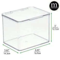 Hinged-Lid Kitchen Storage Box 6 X 7 X 5 -Home storage 2000 Square JPG 1263MDK 20 20Dimensions