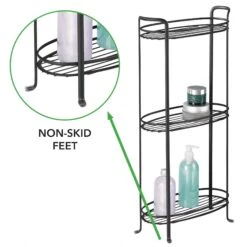 Oval 3-Tier Bathroom Storage Shelves -Home storage 2000 Square JPG 12995MDBA.PT02
