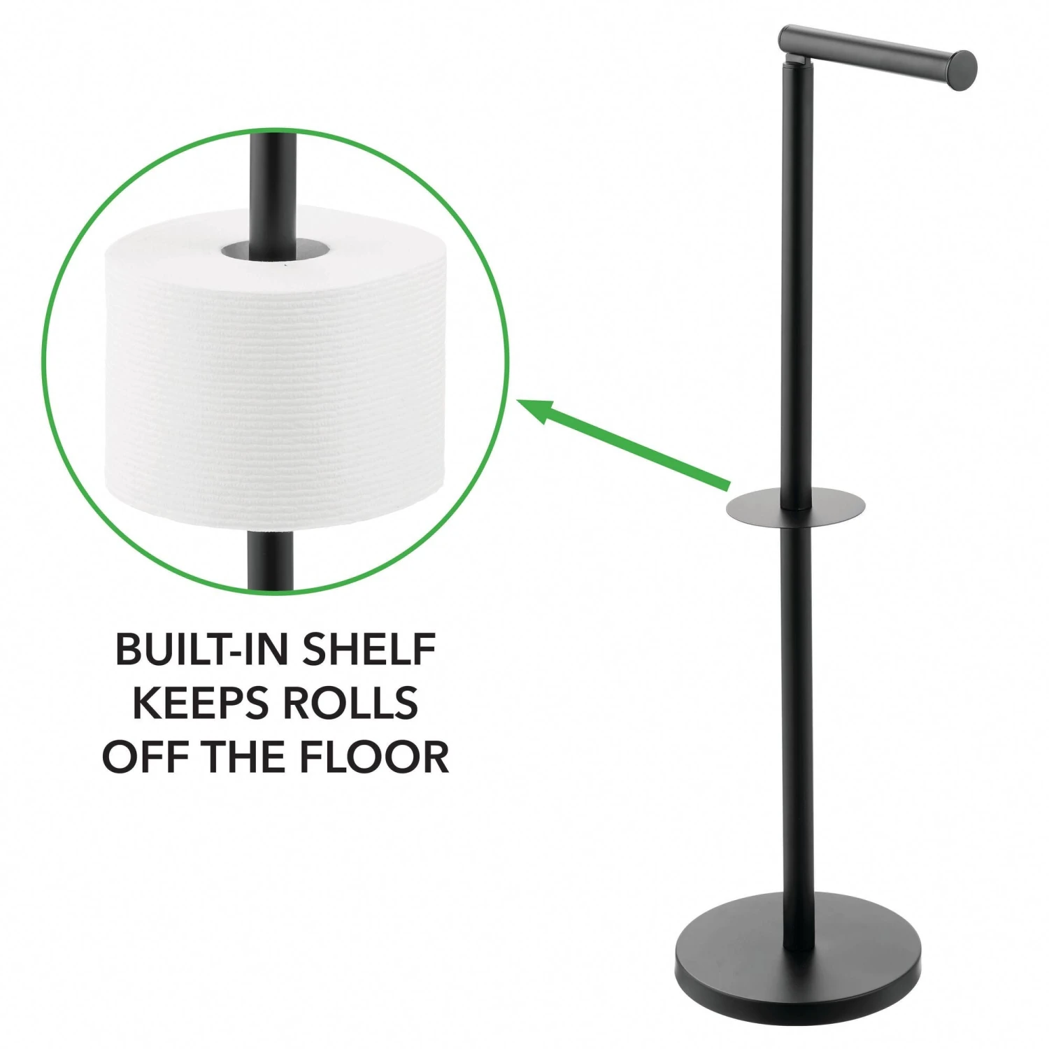 Modern Toilet Paper Holder Stand With Storage 8 Modern Toilet Paper Holder Stand With Storage - Image 8