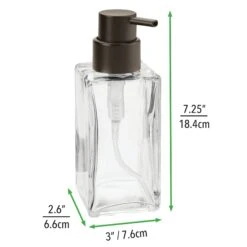 Square Glass Refillable Foaming Soap Dispenser -Home storage 2000 Square JPG 13308MDBA.PT09