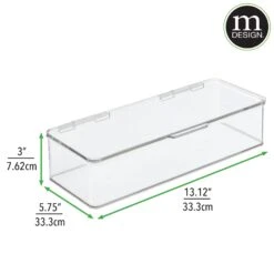Hinged-Lid Kitchen Storage Box 6 X 13 X 3 -Home storage 2000 Square JPG 1366MDK Dimensions