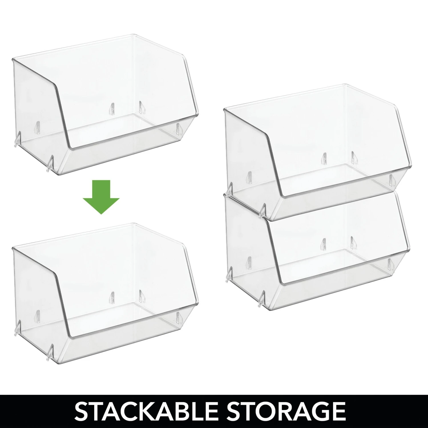 Open Front Stackable Kitchen Bin 8 X 6 X 5 5 Open Front Stackable Kitchen Bin 8 X 6 X 5 - Image 5