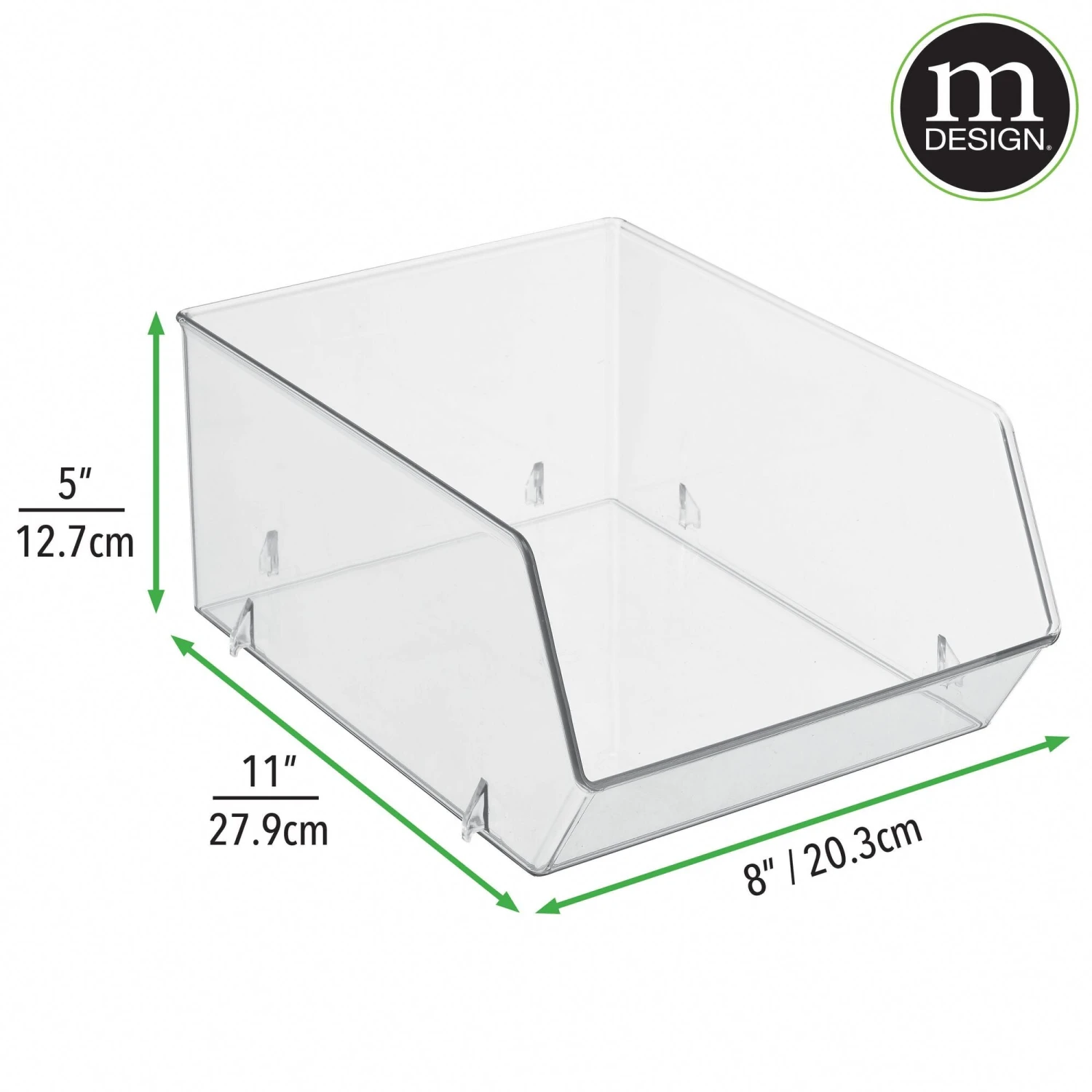 Open Front Stackable Kitchen Bin 11 X 8 X 5 3 Open Front Stackable Kitchen Bin 11 X 8 X 5 - Image 3