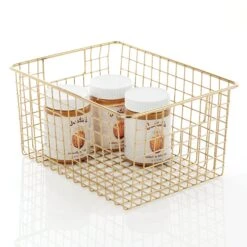Wire Pantry Basket With Handles 12 X 9 X 6 -Home storage 2000 Square JPG 14174MDK Outline 1