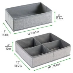 Set Of 4 Fabric Drawer Organizers -Home storage 2000 Square JPG 1441MDB Dimensions