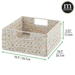 Water Hyacinth Cube Kitchen Basket 10.5 X 10.5 X 5 -Home storage 2000 Square JPG 14480MDK.PT07