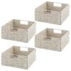 Water Hyacinth Cube Kitchen Basket 10.5 X 10.5 X 5