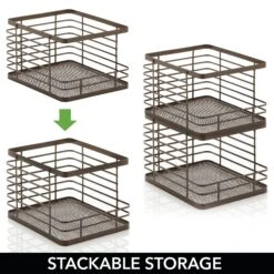 Stackable Wire Pantry Baskets 11 X 8.5 X 9 -Home storage 2000 Square JPG 14497MDK.PT02