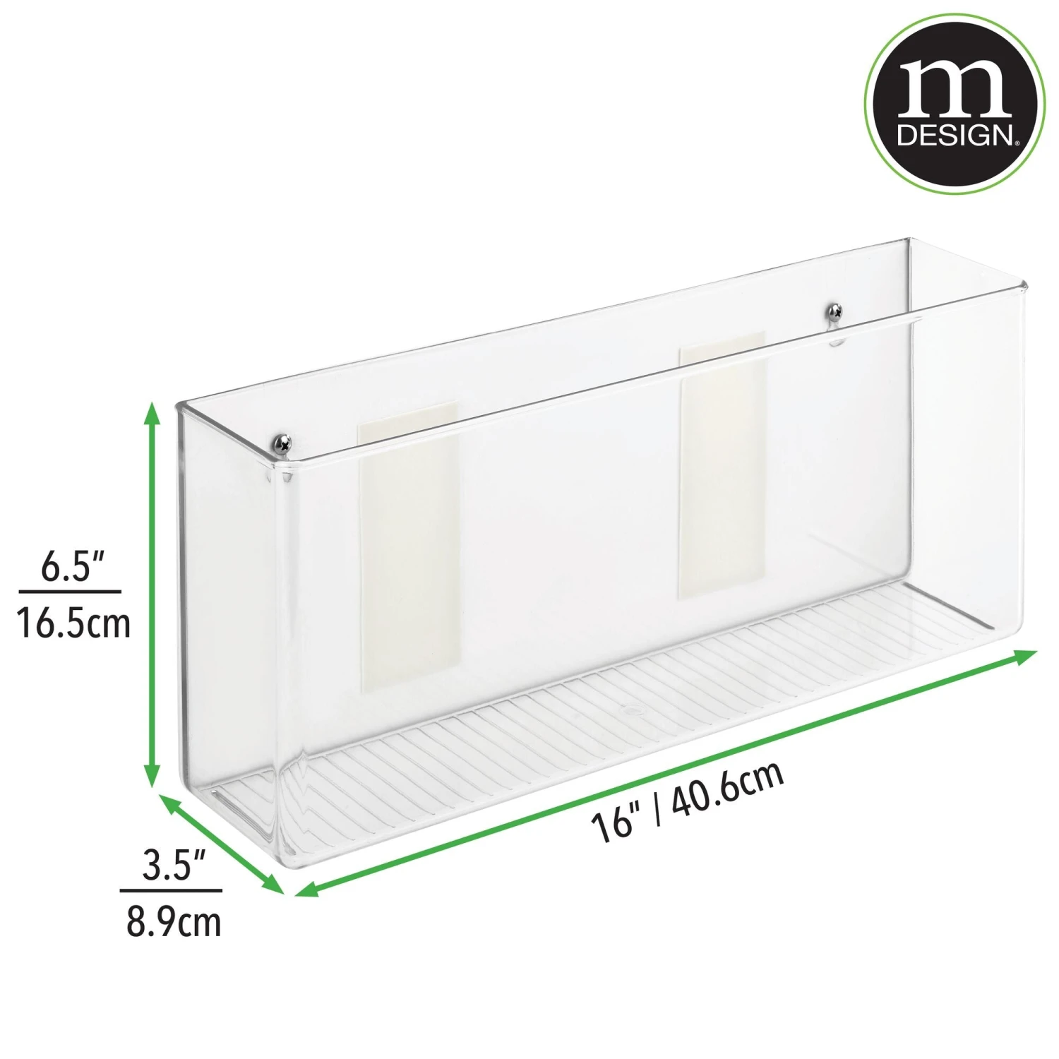 Wall Mount Or Adhesive Bin 3.5 X 16 X 6.5 2 Wall Mount Or Adhesive Bin 3.5 X 16 X 6.5 - Image 2