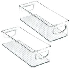 Stackable Bin With Handles 10 X 4 X 3 17 Stackable Bin With Handles 10 X 4 X 3 -Home storage 2000 Square JPG 15012MDCS Outline