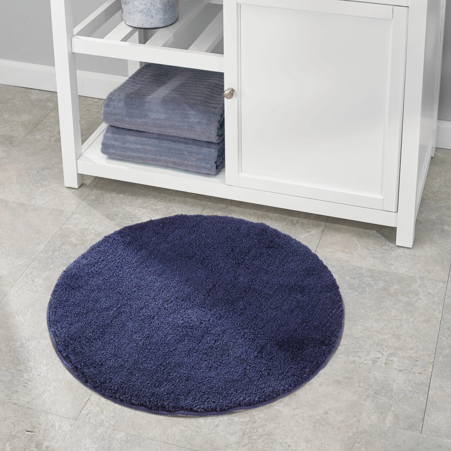 Solid 24" Round Non-Slip Bath Rug 19 Solid 24" Round Non-Slip Bath Rug - Image 19