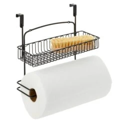 Over-the-Cabinet Paper Towel Holder With Storage -Home storage 2000 Square JPG 16213MDK OLb