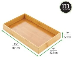 Bamboo Kitchen Drawer Organizer 15 X 9 X 2 -Home storage 2000 Square JPG 16307MDK.PT04