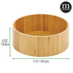 11.5" Bamboo Lazy Susan Turntable -Home storage 2000 Square JPG 16323MDK.PT06