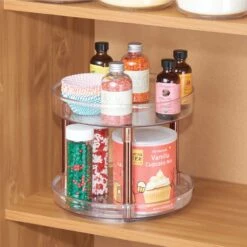 2-Tier Lazy Susan Turntable -Home storage 2000 Square JPG 16327MDK.PT02