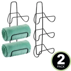 3-Tier Wall-Mounted Towel Rack Set -Home storage 2000 Square JPG 16498MDBST Outline