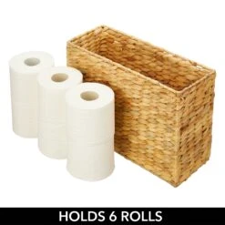Water Hyacinth Toilet Paper Basket 6 X 15 X 10 -Home storage 2000 Square JPG 17265MDBST detail1