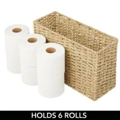Seagrass Toilet Paper Basket 6 X 15 X 10 -Home storage 2000 Square JPG 17268MDBST.PT02