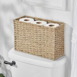 Seagrass Toilet Paper Basket 6 X 15 X 10 -Home storage 2000 Square JPG 17268MDBST 20Glam 201a