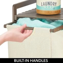 Bamboo Double Hamper 11 Bamboo Double Hamper -Home storage 2000 Square JPG 17421MDL detail