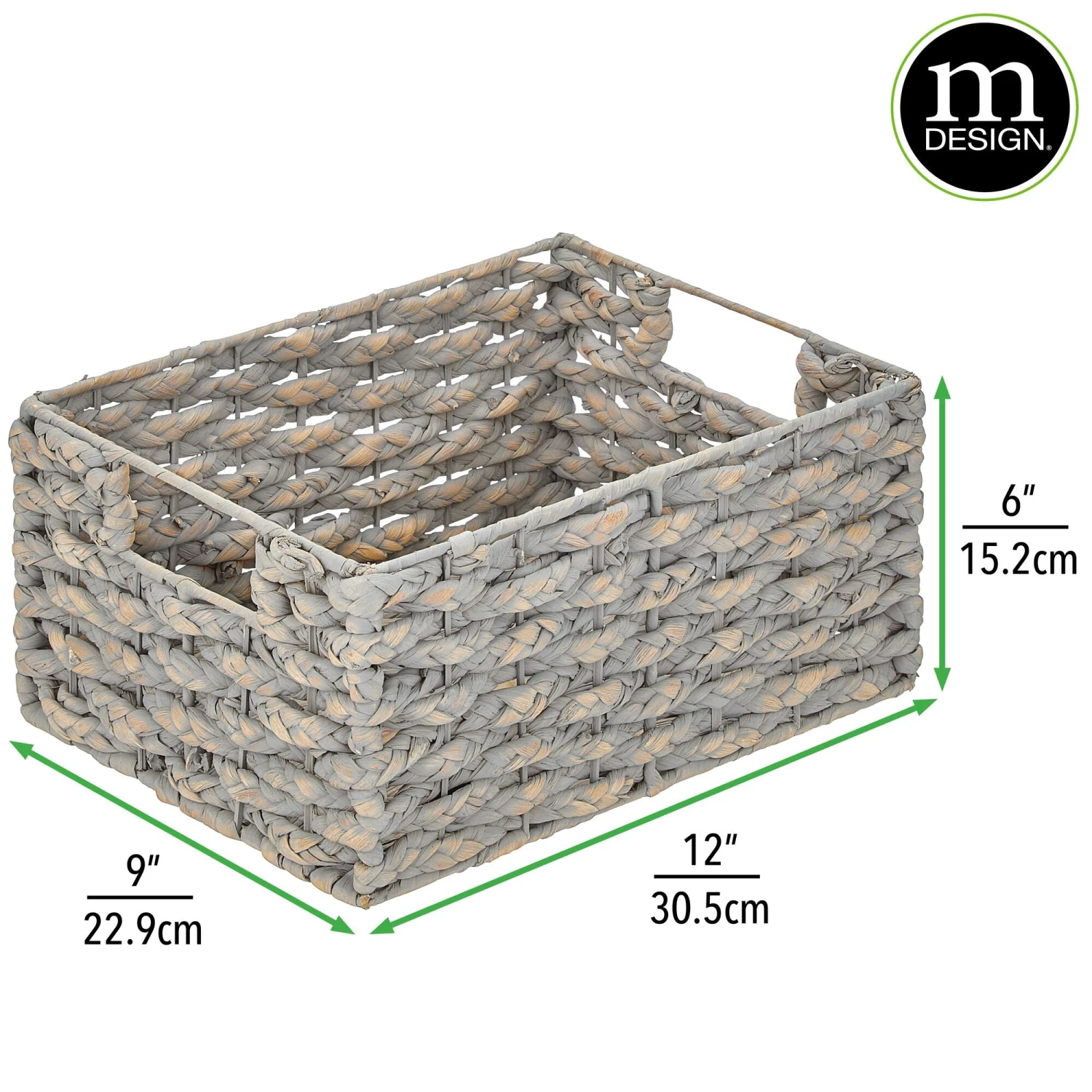 Hyacinth Kitchen Basket With Handles 12 X 9 X 6 4 Hyacinth Kitchen Basket With Handles 12 X 9 X 6 - Image 4