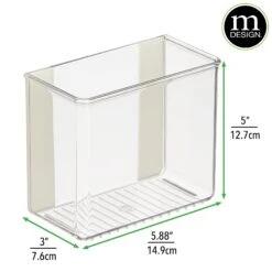 Plastic Adhesive Wall Bin 3 X 6 X 5 -Home storage 2000 Square JPG 17866MDK.DIMS