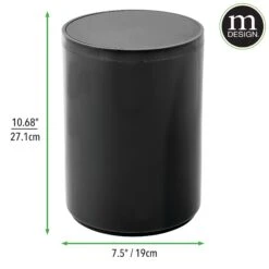 6.5-Liter Swing Lid Trash Can 20 6.5-Liter Swing Lid Trash Can -Home storage 2000 Square JPG 17961MDBST DIMS