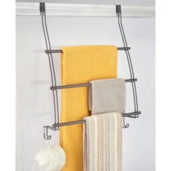 Over-the-Door Towel Rack With Hooks 16 Over-the-Door Towel Rack With Hooks -Home storage 2000 Square JPG 18008MDBST.PT02
