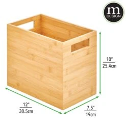 Bamboo Trash Can -Home storage 2000 Square JPG 18098MDBST.PT03