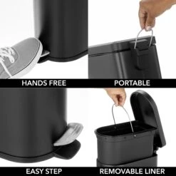 10-Liter Bathroom Step Trash Can -Home storage 2000 Square JPG 18109MDBST detail2