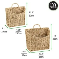 Seagrass Hanging Baskets 6 Seagrass Hanging Baskets -Home storage 2000 Square JPG 18375MDHS.PT02