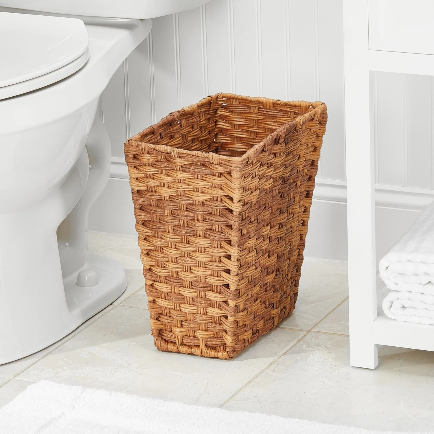Rectangular Woven Wastebasket 3 Rectangular Woven Wastebasket - Image 3