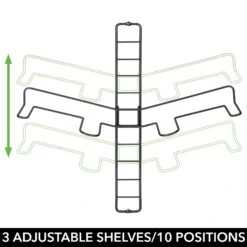 3-Pair Wall Mount Shoe Display Rack 9 3-Pair Wall Mount Shoe Display Rack -Home storage 2000 Square JPG 18474MDCO detail2