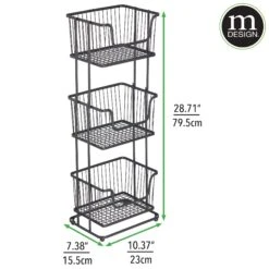 3-Tier Basket Stand -Home storage 2000 Square JPG 18563MDBST.PT02