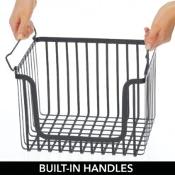 Stackable Wire Pantry Baskets 10 X 12 X 8 -Home storage 2000 Square JPG 18608MDK.PT02