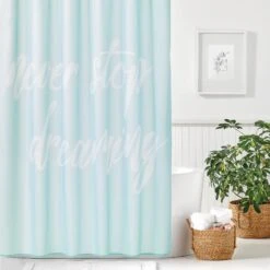 Never Stop Dreaming Shower Curtain -Home storage 2000 Square JPG 18632MDSC 5
