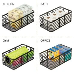 Wire Pantry Basket 16 X 9 X 6 -Home storage 2000 Square JPG 18680MDK detail